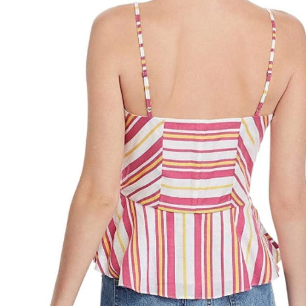 Parker Women's Whitney V-Neck Peplum Top – Poolside Stripe – Size L – NWT - Picture 2 of 2